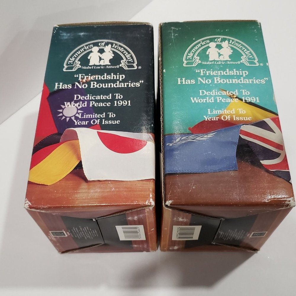 2 Enesco Memories of Yesterday Friendship Has No Boundaries 525545 1991 NIB - Picture 10 of 12